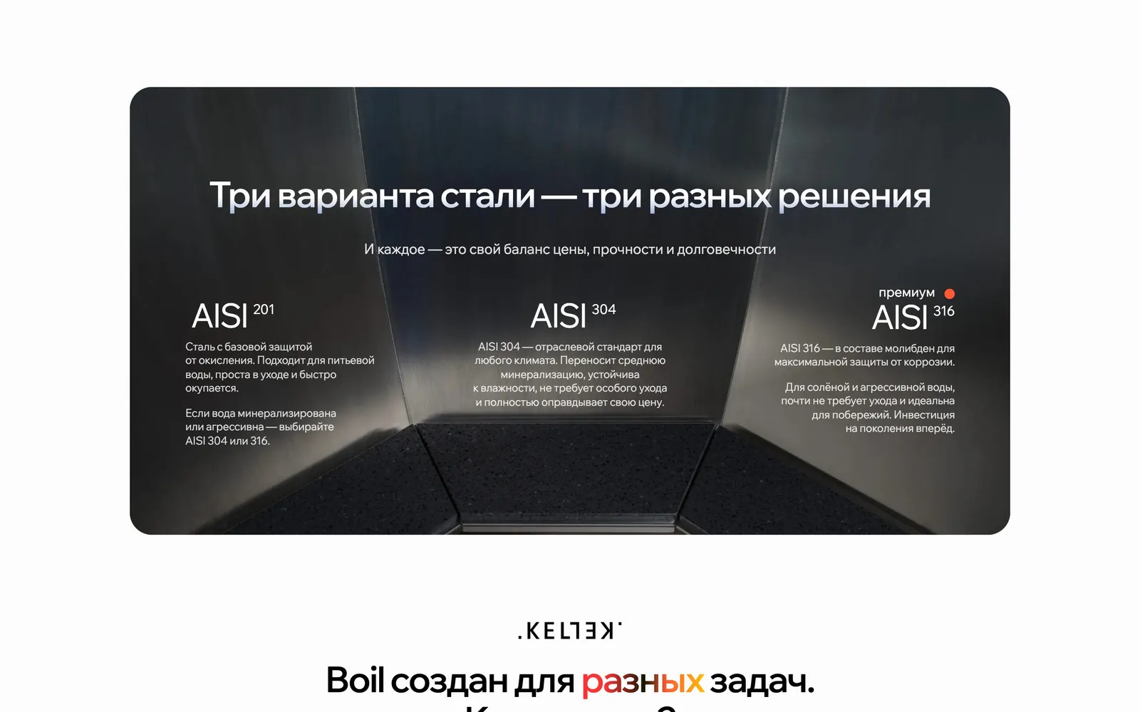 Три вида стали
